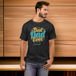 Bästa Pappa någonsin | Vintage Personlig Fars dag T Shirt