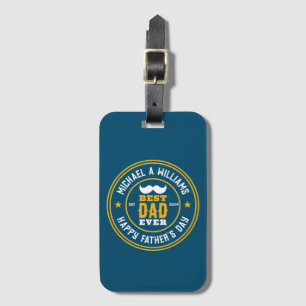 Bästa Pappa någonsin Vintage Retro Badge Fars dag Bagagebricka