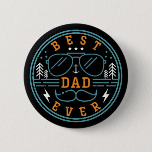 Bästa Pappa någonsin-Vintage Retro Fars dag-märke Knapp