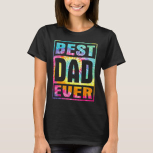Bästa Pappa någonsin Vintage Tie Dye Fars dag T Shirt