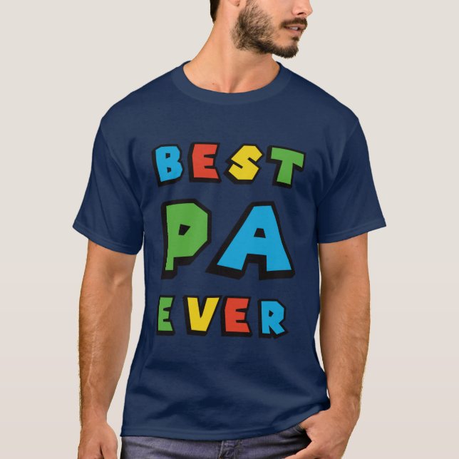 Bästa pappa någonsin vintage-vänner t shirt (Framsida)