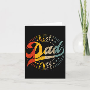 Bästa pappa någonsin Vintagefärger Retro fadersdag Kort