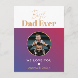 Bästa pappa någonsin vykort
