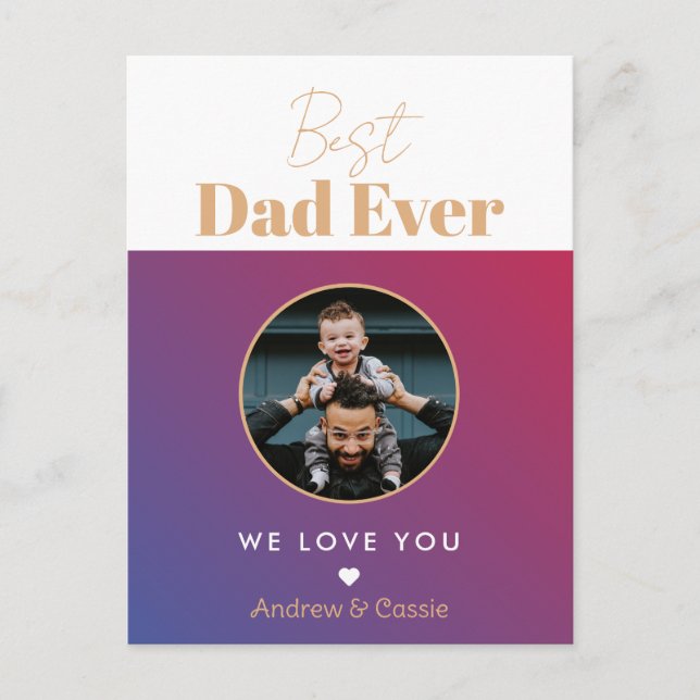 Bästa pappa någonsin vykort (Framsida)