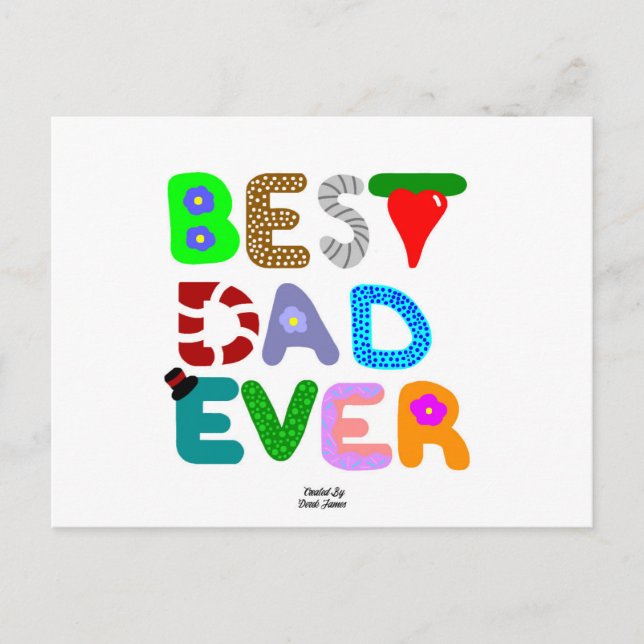 Bästa Pappa någonsin-vykort Vykort (Framsida)