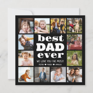Bästa Pappa Någonst 12 Foto Collage Julkort