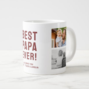 Bästa Pappa Nånsin 4 Foto Collage Jumbo Mugg