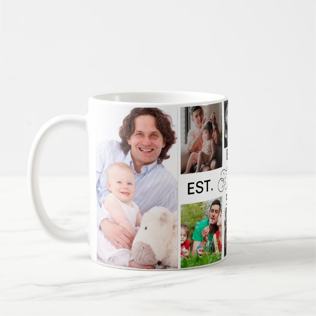 Bästa pappa nånsin | Fars dag 8 Fotokollage Kaffemugg (Vänster)