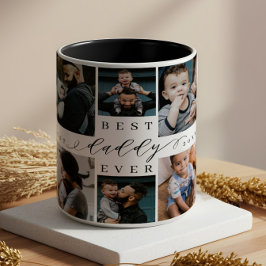 Bästa pappa nånsin | Fars dag 8 Fotokollage Två-Tonad Mugg