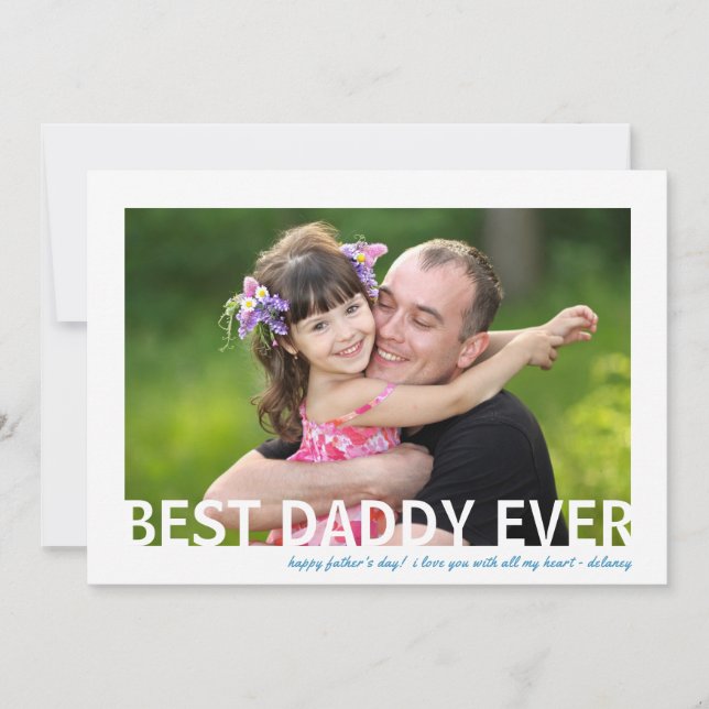 Bästa pappa nånsin | Flyttkort för Photo Fars dag Kort (Framsida)