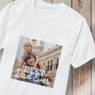 Bästa Pappa Nånsin Modern Cool Anpassad Bild T Shirt