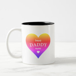 Bästa pappa nånsin Rainbow Heart Två-Tonad Mugg