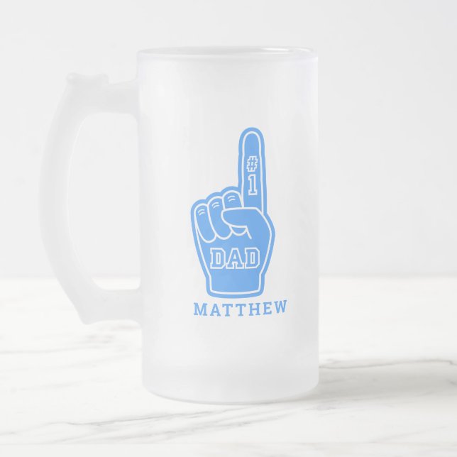 Bästa Pappa nummer ett Fars dag-frostat glas Frostat Ölglas (Vänster)