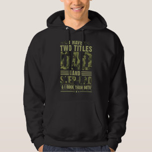 Bästa Pappa och Stepdad Cute Fars dag från frun Hoodie