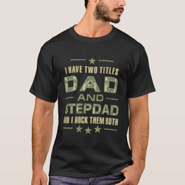 Bästa Pappa och Stepdad från för Make T Shirt (Framsida)