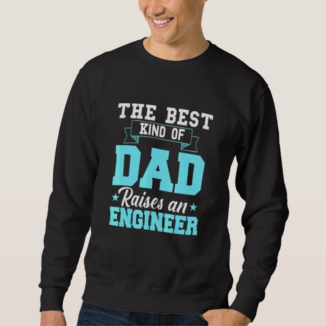 Bästa Pappa ökar A Ingenjör Fars dag Lång Ärmad Tröja (Framsida)