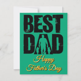 Bästa pappa på pappans dag anteckningskort