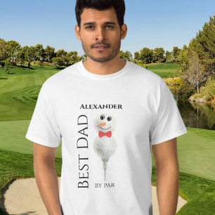 Bästa pappa på par :Golfbollsnigeln med röd slips T Shirt