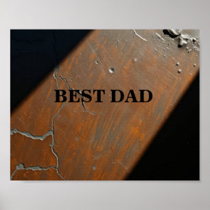 Bästa pappa på trähyllplan poster