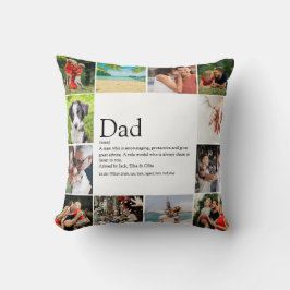 Bästa pappa, pappa, faderdefinition 12 rolig fotog kudde
