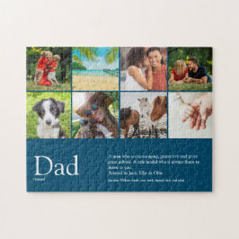 Bästa pappa, Pappa, Far Definition 6 Fotoblå Pussel