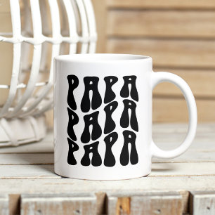 Bästa Pappa - Pappa, svart och vit Fars dag Kaffemugg