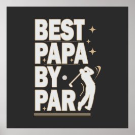 BÄSTA PAPPA PAR FARS DAG GOLF-design Poster