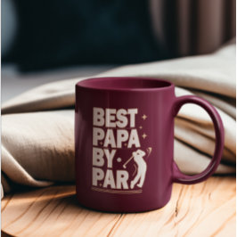 BÄSTA PAPPA PAR FARS DAG GOLF-design Två-Tonad Mugg