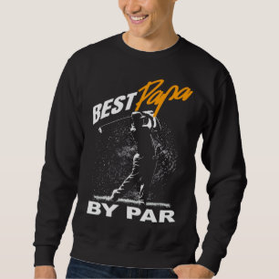 bästa pappa par fars dag golf Golfande Lång Ärmad Tröja