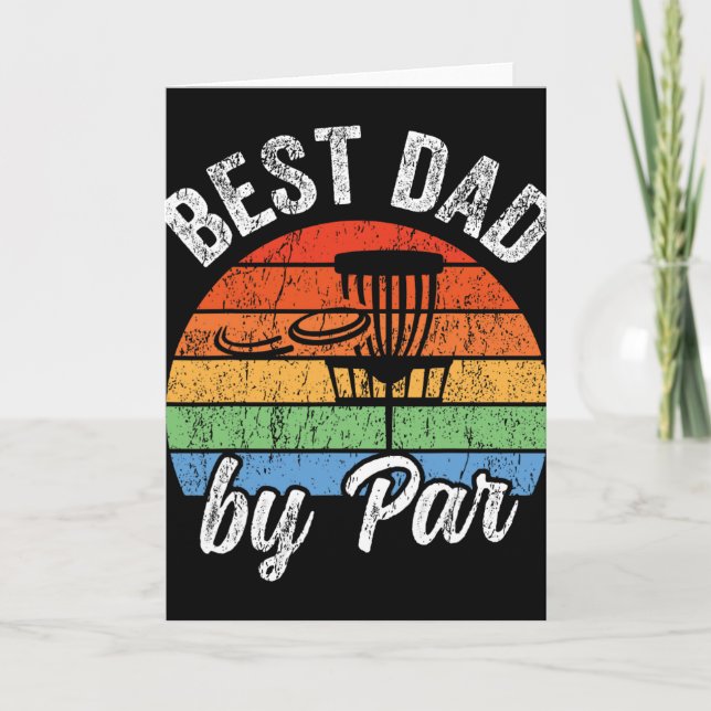 Bästa pappa par funny fars dag discgolf kort (Framsida)