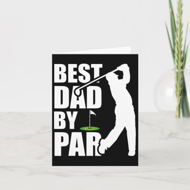 Bästa pappa par funny golf fars dag pappa  kort (Framsida)