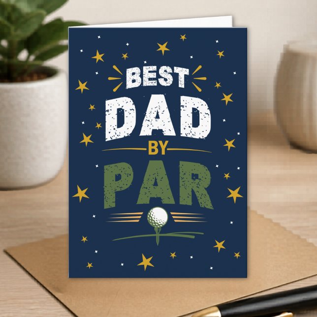 Bästa Pappa Par Golf Älskare Fars Dag Kort (Skapare uppladdad)
