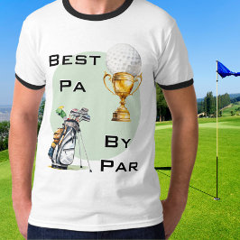 Bästa pappa par golfspelande pappa golf tema fars  t shirt