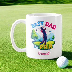Bästa Pappa per part Golf Älskare Fars dag Kaffemugg