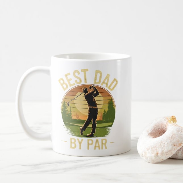 Bästa Pappa per part - Golfing Pappa Kaffemugg (Med munk)