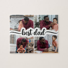 Bästa Pappa-Personlig 4-fotokollage Pussel