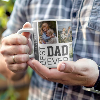 Bästa pappa personliga foton kaffemugg