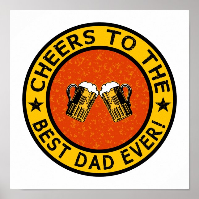 BÄSTA PAPPA-poster VARJE anpassningsbar Poster (Framsidan)