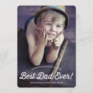 Bästa Pappa Retro Calligraphy Fars dag Card Kort