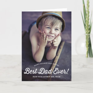 Bästa Pappa Retro Calligraphy Fars dag Card Kort