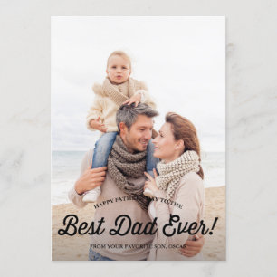 Bästa Pappa Retro Calligraphy Fars dag Card Kort