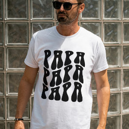 Bästa Pappa Retro-Vågigt - den berömda Pappa Far-d T Shirt
