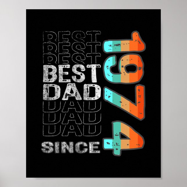 Bästa Pappa sedan 1974 för världens bästa pappa Poster (Framsidan)