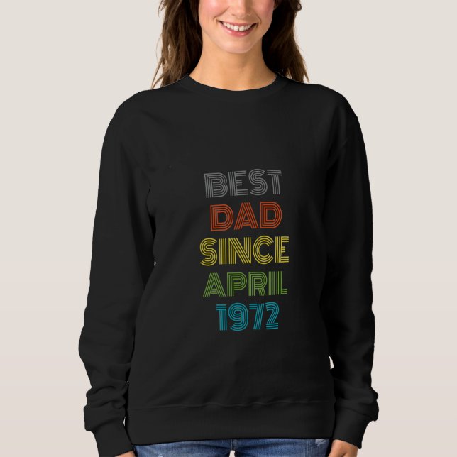 Bästa Pappa sedan april 1972 Coola T Shirt (Framsida)