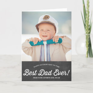 Bästa Pappa-skript Chalkboard Fars dag-kort Kort