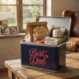 Bästa pappa skript Röd hjärta Klassisk metall lunc