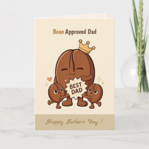 Bästa Pappa Soja Cute Kaffe Bönor Fars Dag Kort