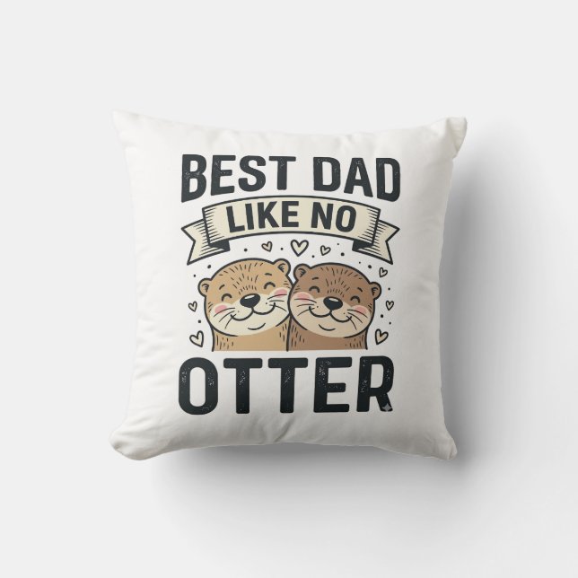 Bästa pappa som ingen utter Söt utter fars dag Des Kudde (Framsida)