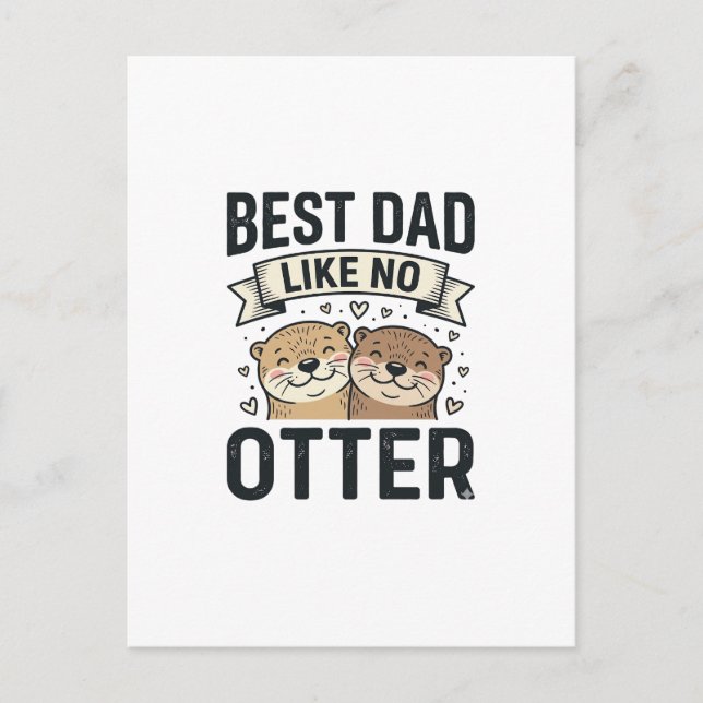Bästa pappa som ingen utter Söt utter fars dag Des Vykort (Framsida)