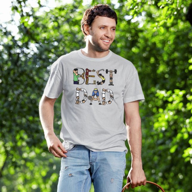 Bästa Pappa-sporttextvärlden - bästa idrottsvärlde T Shirt (Skapare uppladdad)